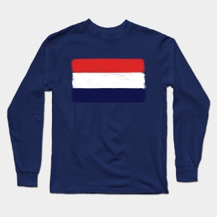 Netherlands Grunge Flag Long Sleeve T-Shirt